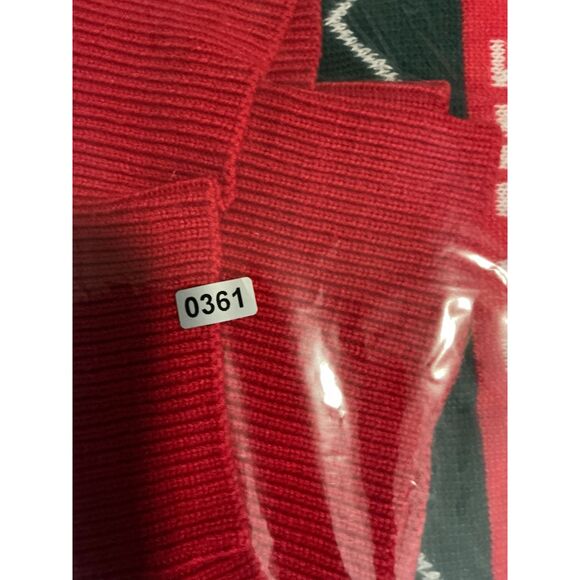 H&M Ugly Christmas Sweater Snowman Candy Cane Ho Ho Ho Green Red L - Picture 8 of 8